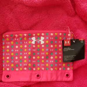 Under Armour Pink Multi-Color Dot Pencil Case